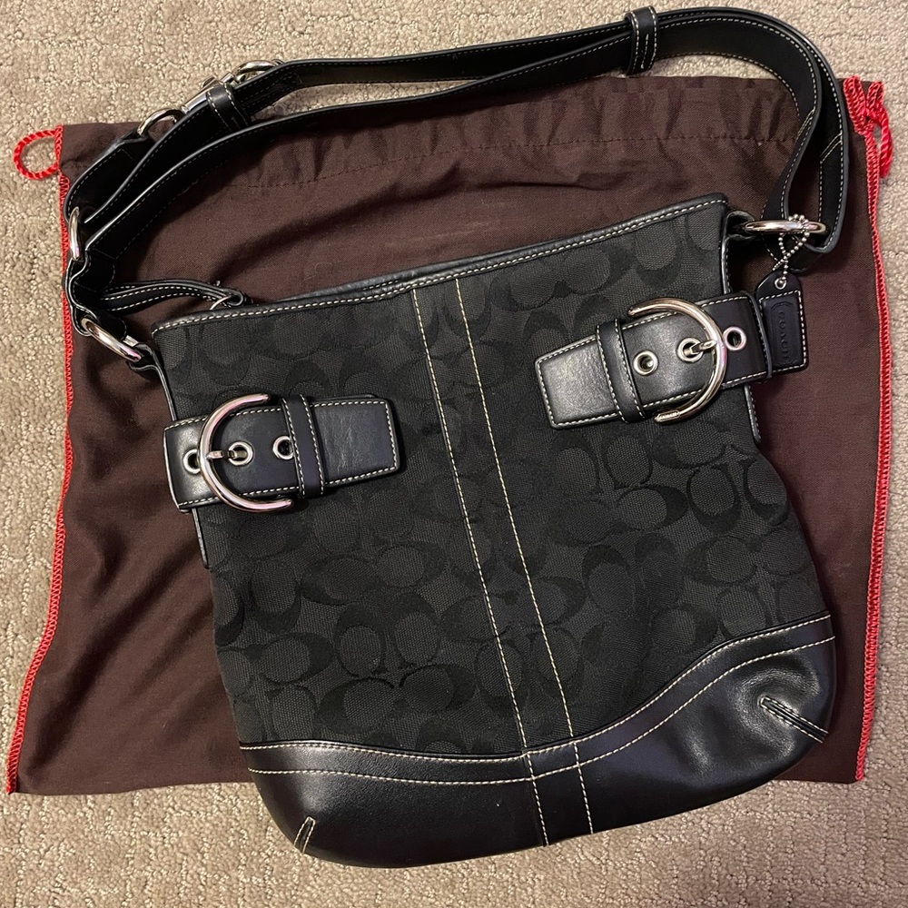 Black vintage Coach shoulder bag
